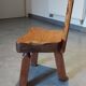 Tripod chair for children, Scandinavian brutalist chalet design.