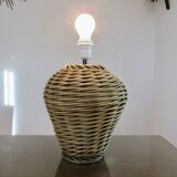 Lampe en rotin naturel 1970