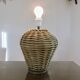 Lampe en rotin naturel 1970