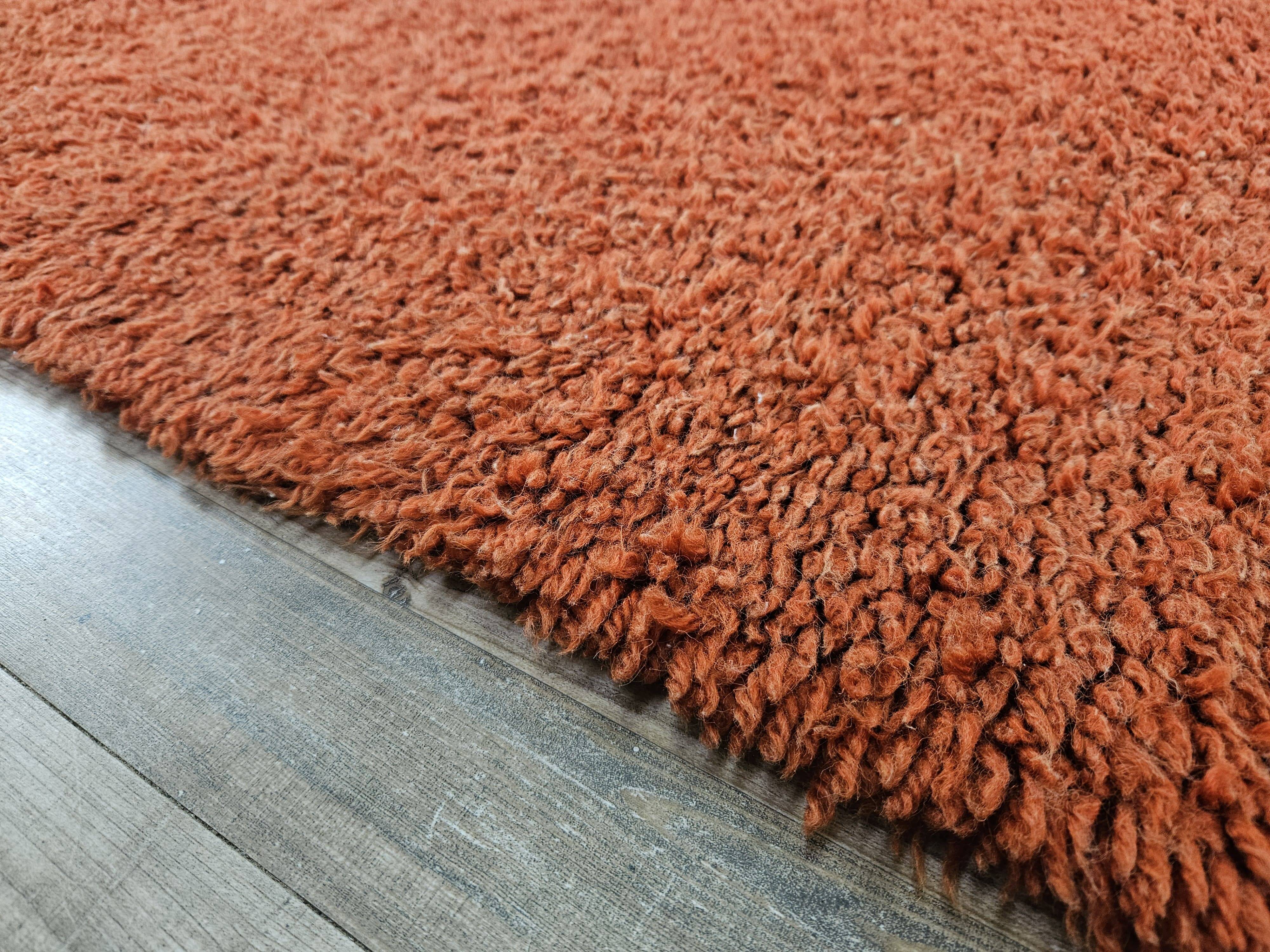 Vintage 70's Italian Red Wool Rug