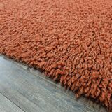 Vintage 70's Italian Red Wool Rug