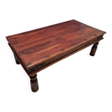 Table basse ethnique indienne en bois massif