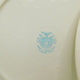Set de 8 assiettes plates Villeroy & Boch Mettlach crème et Or.