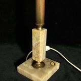 Table Lamp Base In Onyx And Travertine