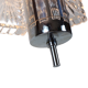 Vintage metal chandelier and carved glass