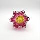 Bowl Ashtray Josef Hospodka Chribska Sommerso Rose 14cm 1.78kg