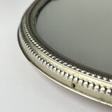 Vintage metal tray with mirror, Italy, 1970s