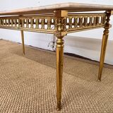 Marble and brass coffee table