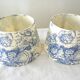 1 Abat-jour toile jouy bleu