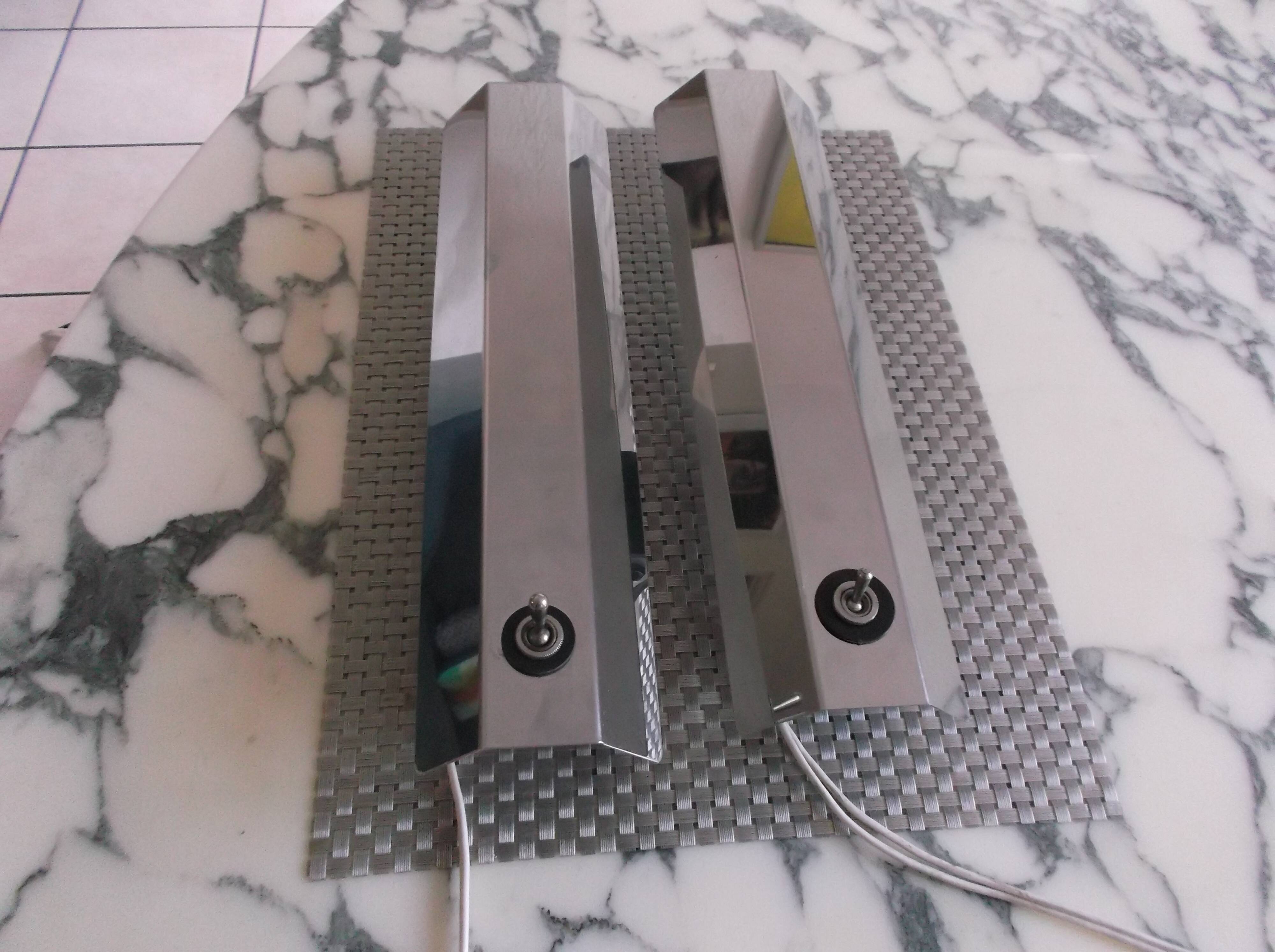 Pair of vintage chrome