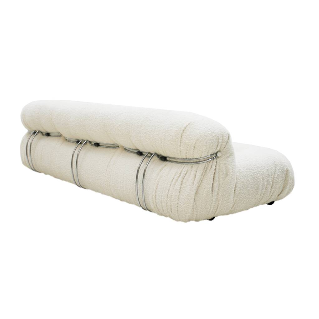 Tobia Scarpa Mid-Century Modern Bouclé Fabric "Soriana" Italian Sofa