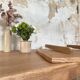 Vintage farmhouse table in solid oak.