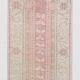 2x7 shades of red & beige vintage runner rug, 77x222cm
