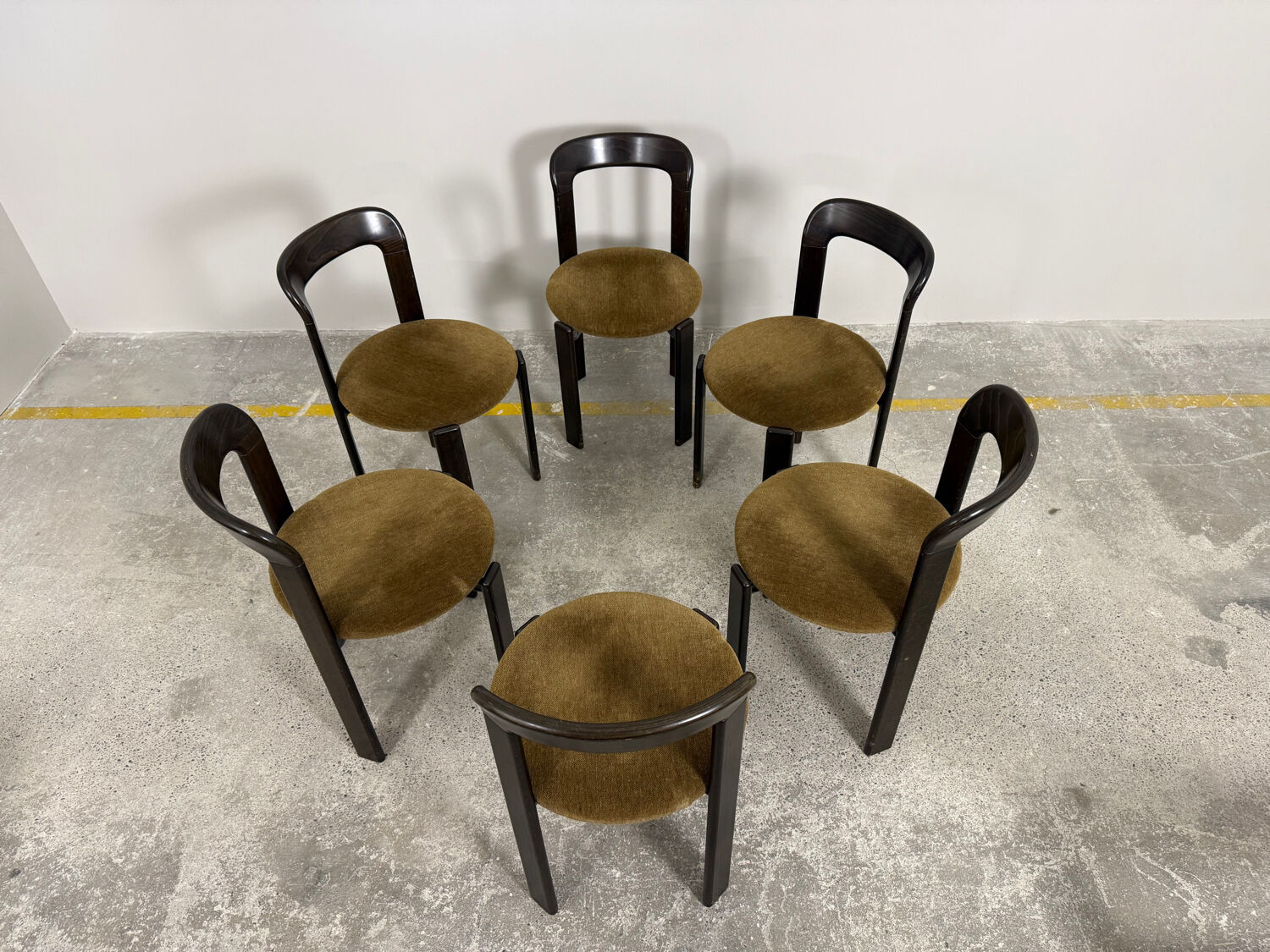 Set of 6 Bruno Rey chairs, Switzerland, 1970s