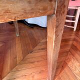 Table à manger ronde pliante en bois massif