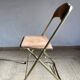 Folding Opera chair in gold-tone metal, 1970s