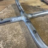 Set of green Formica stools 27 x 44