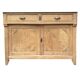 Antique Parisian buffet in oak and Carrara marble
