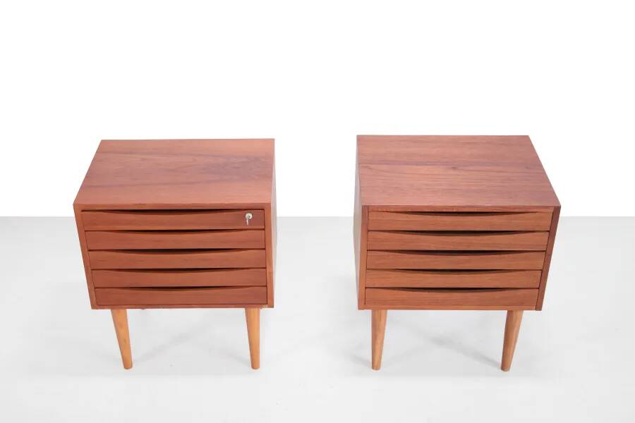 Danish design teak chests of drawers