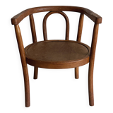 vintage curved wooden children's chair