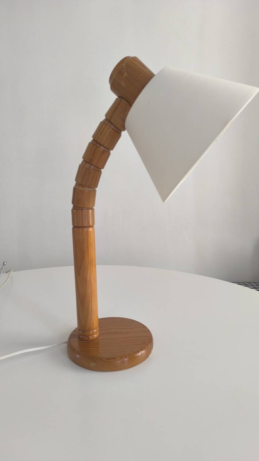 Lampe de Bureau Solbacken Vintage en Pin, 1970