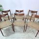 6 Chaises scandinaves teck Arne Wahl Iversen