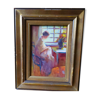 Peinture à l'huile signée