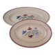 Set of 2 oval dishes trundles 30s earthenware K&G Lunéville model Denise
