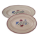 Set of 2 oval dishes trundles 30s earthenware K&G Lunéville model Denise