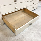 Vintage painted jewellery counter with top display