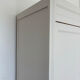 Parisian wardrobe with shelves, renovated oak wood.