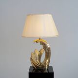 Lampe de salon en laiton doré