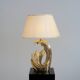 Living room lamp in golden brass