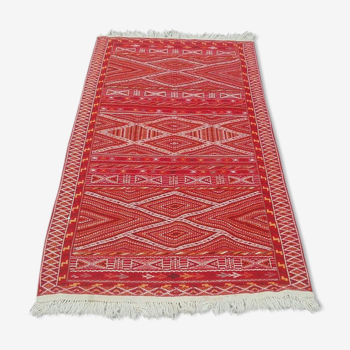 Moroccan kilim handmade wool carpet 180x90cm