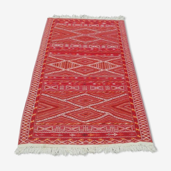 Tapis marocain kilim berbère en laine fait main 180x90cm