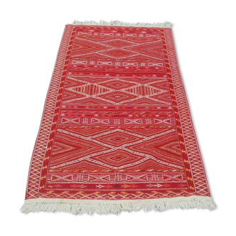 Moroccan kilim handmade wool carpet 180x90cm