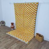 Handmade wool Berber rug 246 x 146 cm