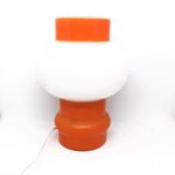 Pair of orange lamps