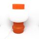 Pair of orange lamps