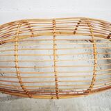 Vintage rattan cradle