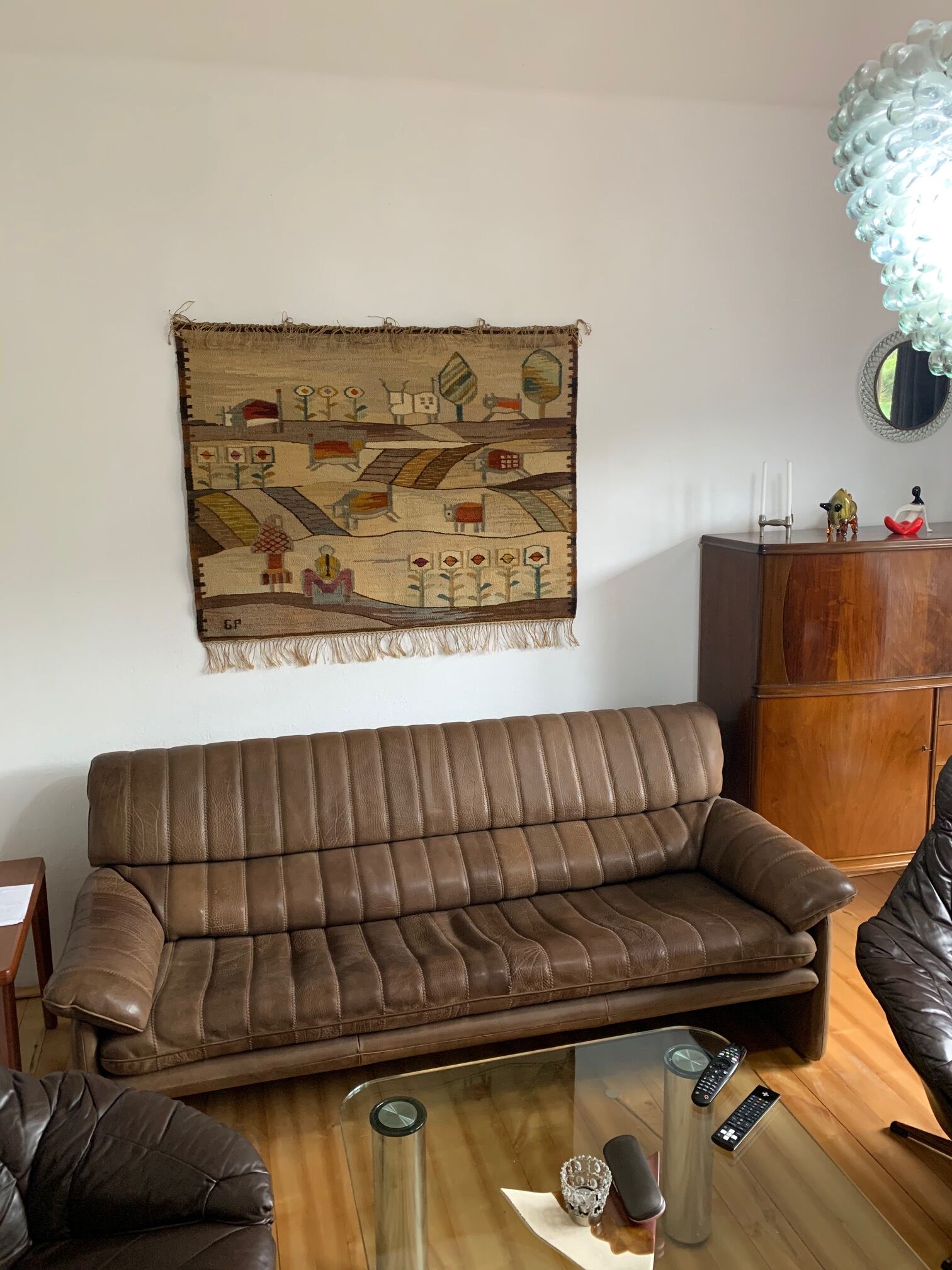 Tapestry "Buffalo" designed by Piotr Grabowski Cepelia 1978