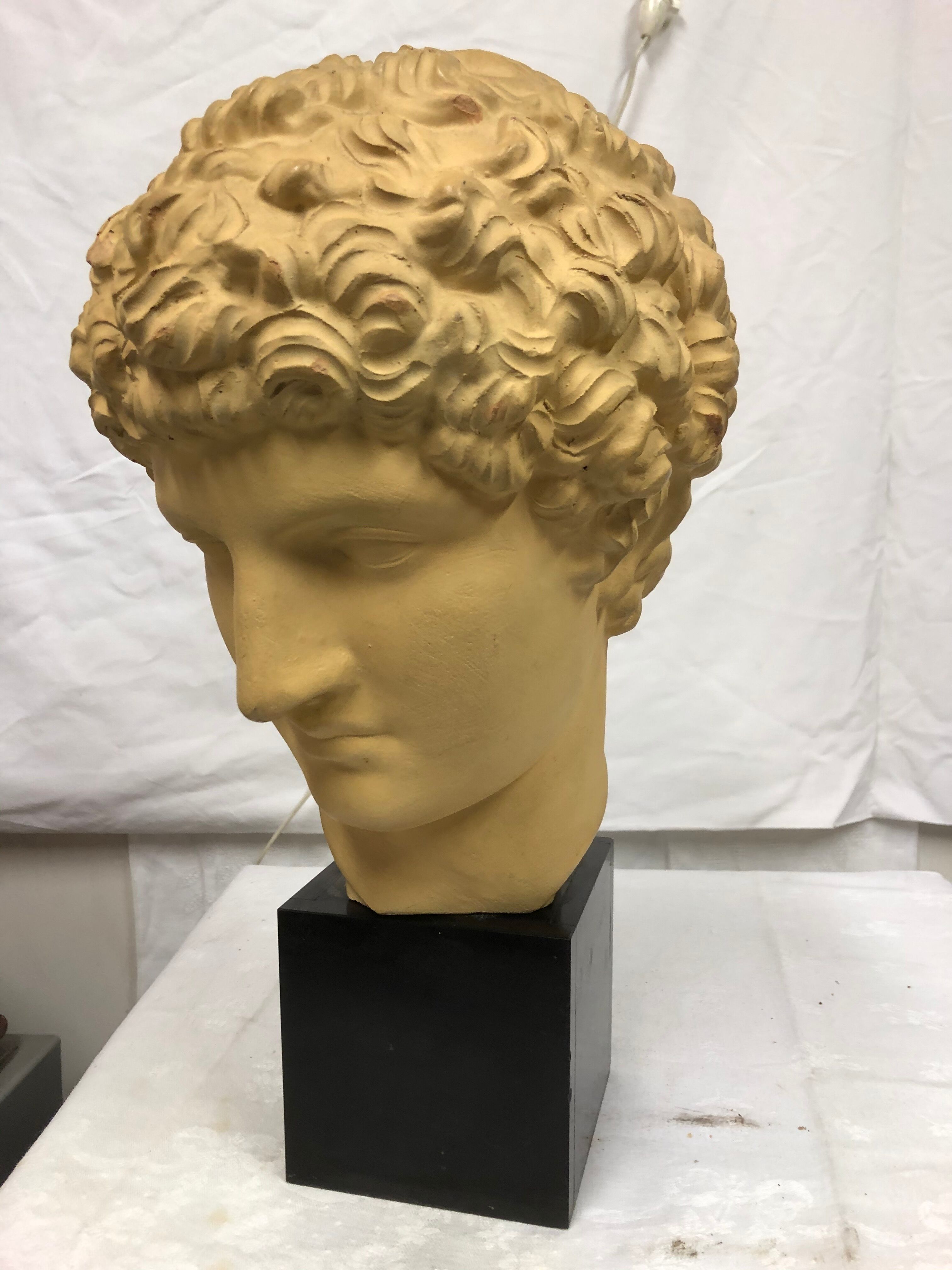 Tête de romain antique des années 70