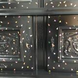 Stylized sideboard 80s pop confetti art