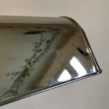 Vintage art deco lamp for Fare in chrome and white and grey veined marble France circa 1930