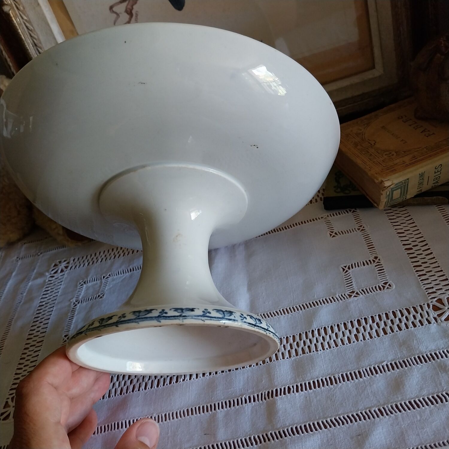 Iron earth compotier Sarreguemines model Carmen