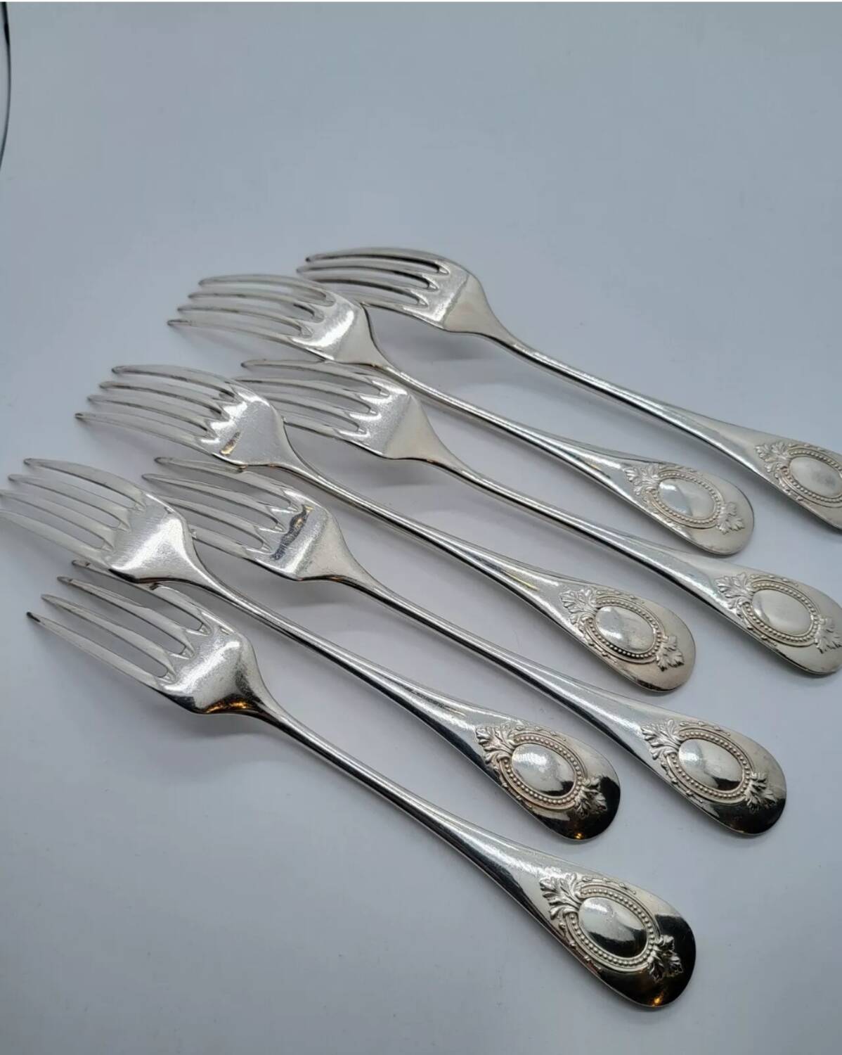 Alfenide Silver Plated Table Forks Set of 7