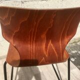 Set of 6 vintage sled chairs