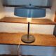 Vintage gray lamp, industrial style, 50s-60s