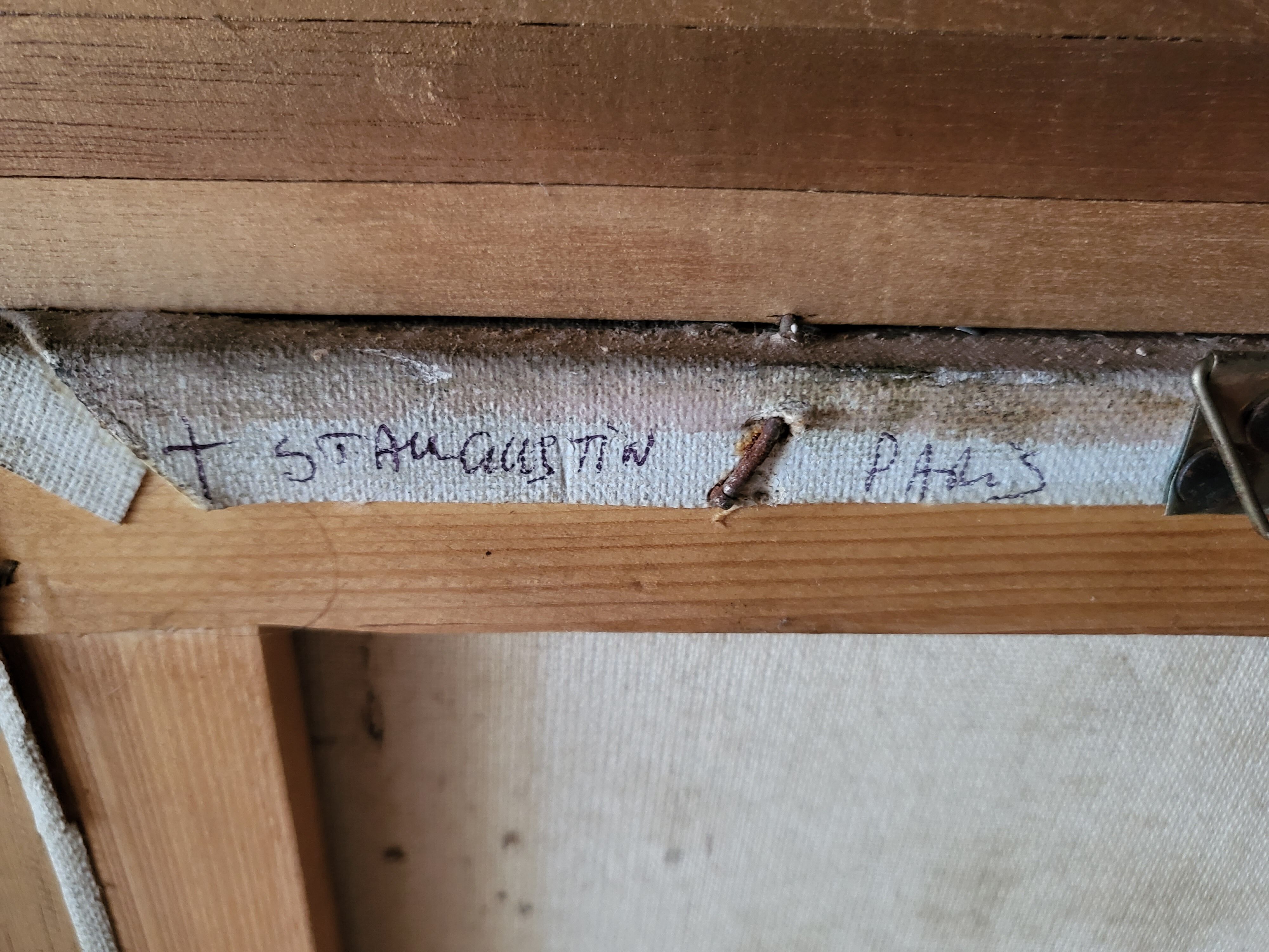 Oil on canvas "Paris" Saint Augustin