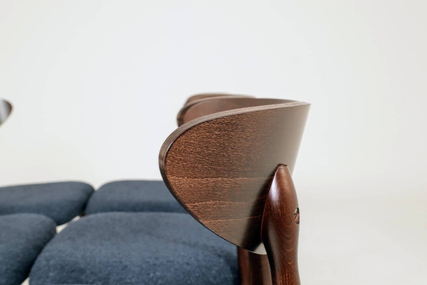 Chaises de salle à manger bouclé bleu marine lot de 6